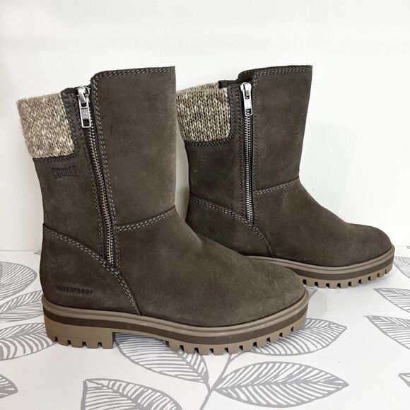Cougar Neptune Boots Suede PrimaLoft Waterproof Stone Brown Zip Up Women’s 6 - Picture 4 of 10